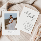 写真オモダンベビー赤ちゃんシャワー 招待状