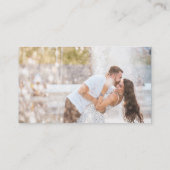 写真オンラインRSVP QRコードほこりっぽいブルー結婚ズ エンクロージャーカード (裏面)