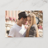 写真オンラインRSVP QRコードホワイトローズユーカリ エンクロージャーカード (裏面)