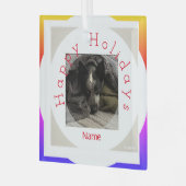 写真オーナメントガラスHAMbyWG ガラスオーナメント (正面左)