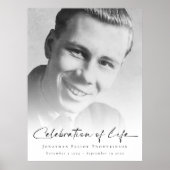 写真オーバーレイ 生前の記念 名前 追悼式 ポスター (正面)