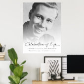 写真オーバーレイ 生前の記念 名前 追悼式 ポスター (ホームオフィス)