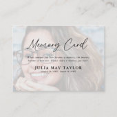 写真オーバーレイ 追悼 葬儀 記憶 エンクロージャーカード (正面)