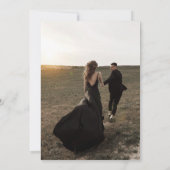 写真カジュアルの結婚数 招待状 (裏面)