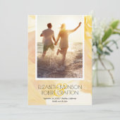 写真カジュアルの結婚黄色の日付を保存 セーブザデート (スタンド正面)