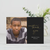 写真カジュアル付き卒業サンキューカードのスクリプト作成 サンキューカード (スタンド正面)