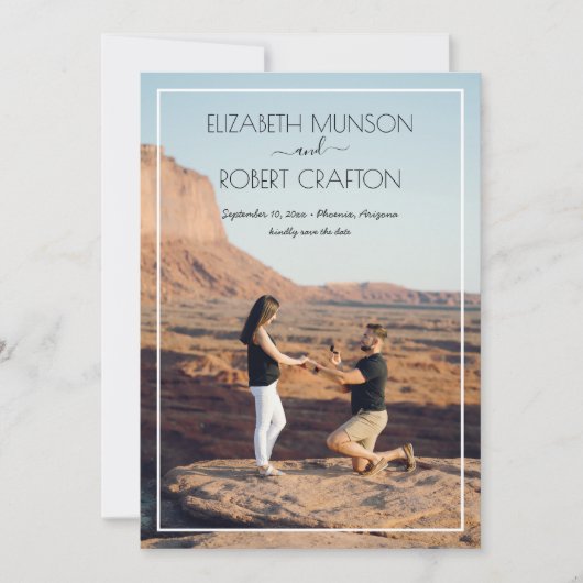 写真カジュアル結婚式の日付の保存 セーブザデート (正面)