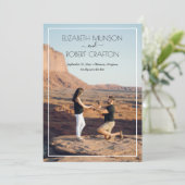 写真カジュアル結婚式の日付の保存 セーブザデート (スタンド正面)