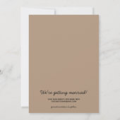 写真カジュアル結婚式の日付の保存 セーブザデート (裏面)