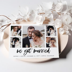 写真カジュアル結数々の婚のお知らせ 招待状