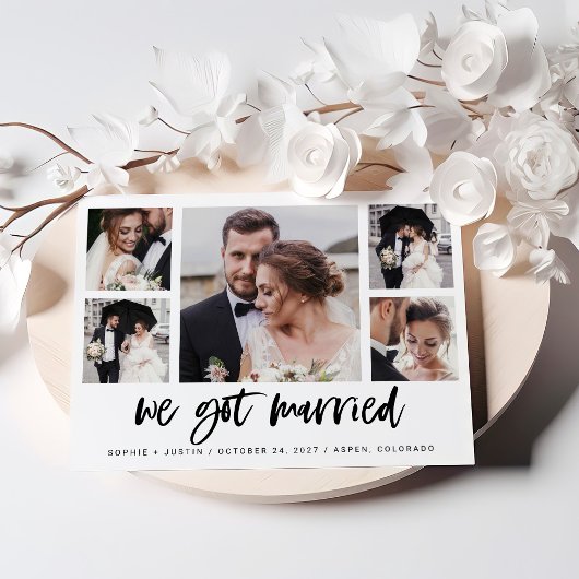 写真カジュアル結数々の婚のお知らせ 招待状