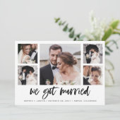 写真カジュアル結数々の婚のお知らせ 招待状 (スタンド正面)