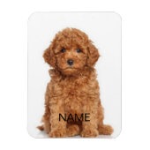 写真カスタマイズと名前でパーソナライズ マグネット (縦)