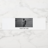 写真カスタマイズと文字エレガントな結婚式 ペットボトルラベル (シングルラベル)