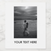 写真カスタマイズと文字 ワインラベル (シングルラベル)