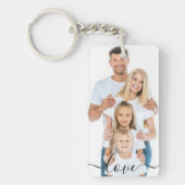 写真カスタマイズと文字Photo Collageファミリー キーホルダー (正面)