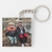 写真カスタマイズのかわいらしフローラ愛あなたママの芸術 キーホルダー (裏面)