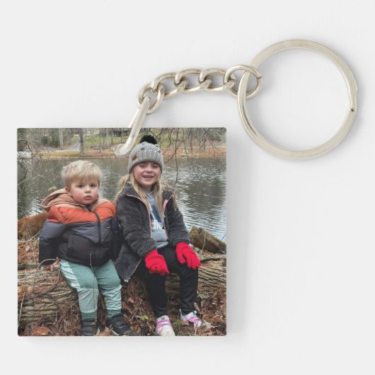 写真カスタマイズのかわいらしフローラ愛あなたママの芸術 キーホルダー (裏面)