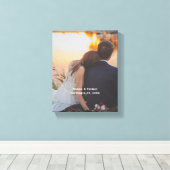 写真カスタマイズのパーマ結婚ナリ キャンバスプリント (インサイチュ (ウッドフロア))