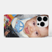 写真カスタマイズの個人用設定の名前 iPhoneケース (裏面横)