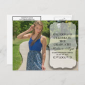 写真カスタマイズの完全卒業式 インビテーションポストカード (正面/裏面)