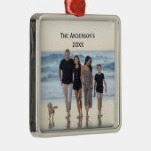 写真カスタマイズのPersonalize Christmas メタルオーナメント (右)
