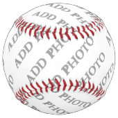 写真カスタマイズまたはアートワークに名前を追加 ソフトボール (裏面)