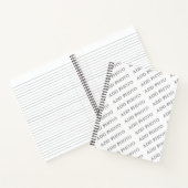 写真カスタマイズまたはアートワークに名前を追加 ノートブック (内部)