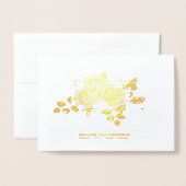 写真カスタマイズまたはアートワークに名前を追加 箔カード (封筒付き正面)