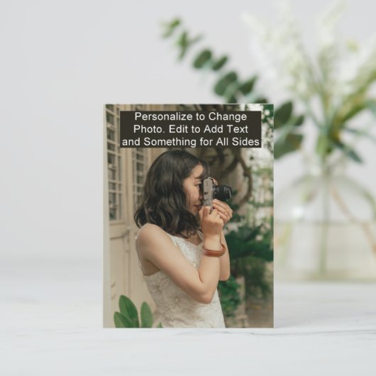 写真カスタマイズやアートワークのポストカードに名前を追加 ポストカード (スタンド正面)