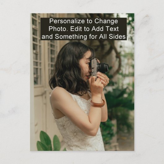 写真カスタマイズやアートワークのポストカードに名前を追加 ポストカード (正面)