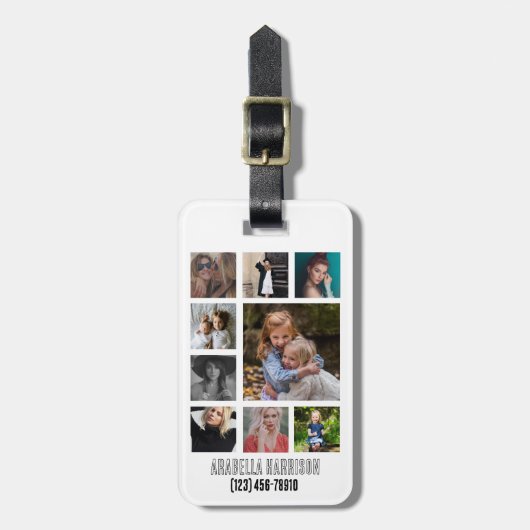 写真カスタマイズコラージュ ラゲッジタグ (正面縦)
