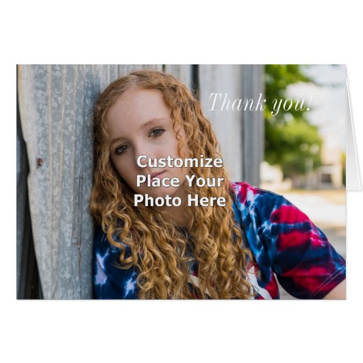 写真カスタマイズサンキューカードと一緒 (正面横)