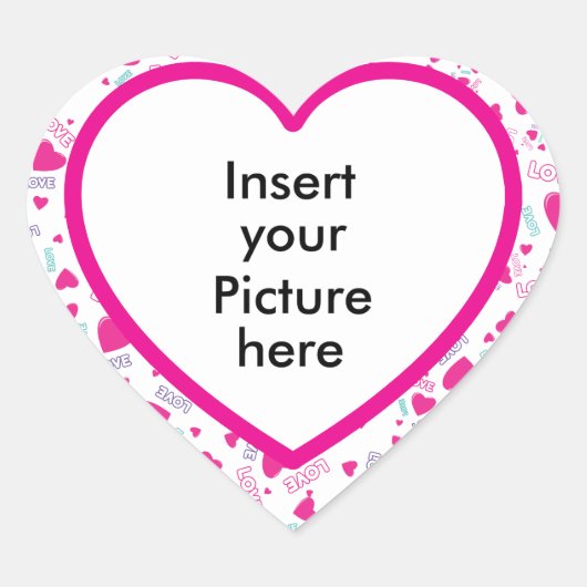 写真カスタマイズパーソナライズされたのシール ハートシール (正面)