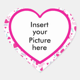 写真カスタマイズパーソナライズされたのシール ハートシール