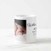 写真カスタマイズパーソナライズされた誕生ベビーMag コーヒーマグカップ (中央)