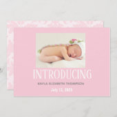 写真カスタマイズベビーの発表 案内状 (正面/裏面)