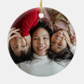 写真カスタマイズ両面ファミパーソナライズされたリ セラミックオーナメント (裏面)
