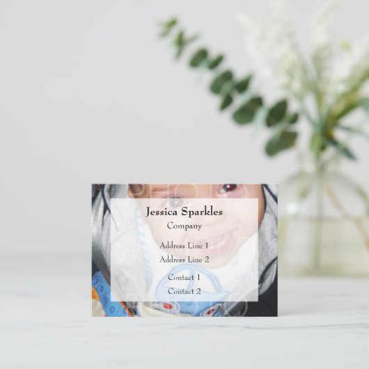 写真カスタマイズ付き名刺 名刺 (スタンド正面)