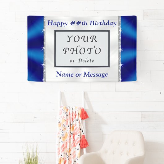 写真カスタマイズ付き誕生日バナー 横断幕 (インサイチュ)