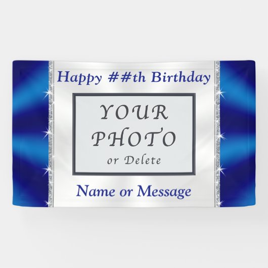 写真カスタマイズ付き誕生日バナー 横断幕 (横)