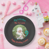 写真カスタマイズ付き誕生日名 ペーパープレート (パーティー)