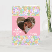 写真カスタマイズ会話バレンタインハート カード (正面)
