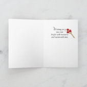 写真カスタマイズ可能な新年デジタル作成金ゴールド カード (内部)