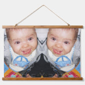 写真カスタマイズ横向きアートと一緒に 吊り下げ型タペストリー (正面)