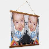 写真カスタマイズ横向きアートと一緒に 吊り下げ型タペストリー (傾斜あり)