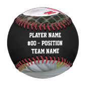 写真カスタマイズ野球 野球ボール (裏面)