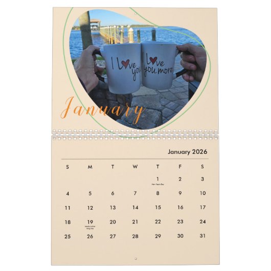 写真カスタマイズ カレンダー (1月 2026)