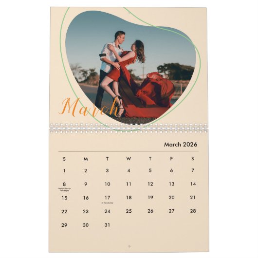 写真カスタマイズ カレンダー (3月 2026)