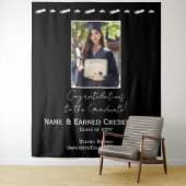 写真カスタマイズ、キャップ、卒業証書の背景 タペストリー (インサイチュ)